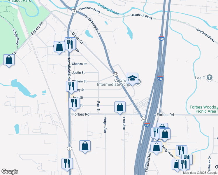 map of restaurants, bars, coffee shops, grocery stores, and more near 179 Henry Street in Bedford