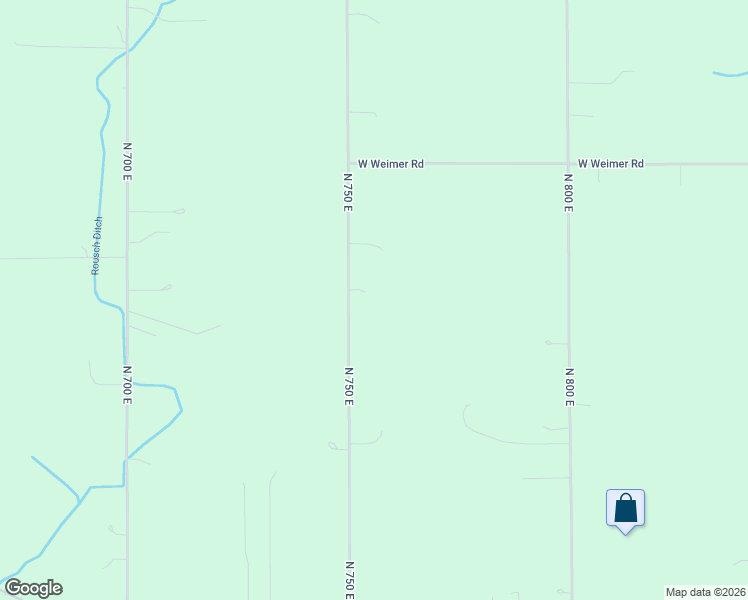 map of restaurants, bars, coffee shops, grocery stores, and more near 1630 North 750 East in Avilla