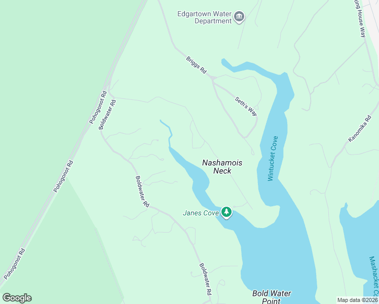 map of restaurants, bars, coffee shops, grocery stores, and more near 6 Jane's Cove Road in Edgartown