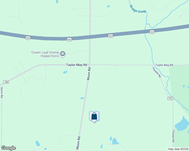 map of restaurants, bars, coffee shops, grocery stores, and more near 18096 Munn Road in Chagrin Falls