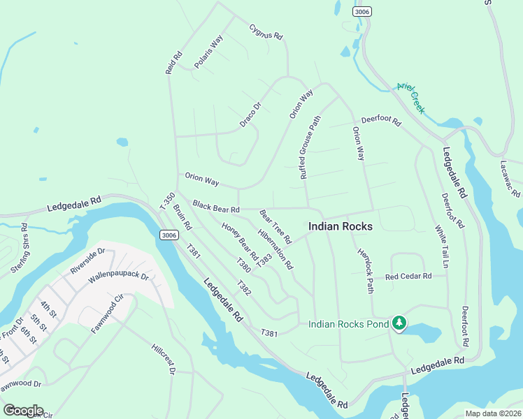 map of restaurants, bars, coffee shops, grocery stores, and more near 1151 Bear Tree Road in Lake Ariel