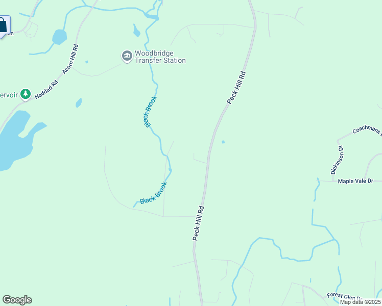 map of restaurants, bars, coffee shops, grocery stores, and more near 158 Peck Hill Road in Woodbridge