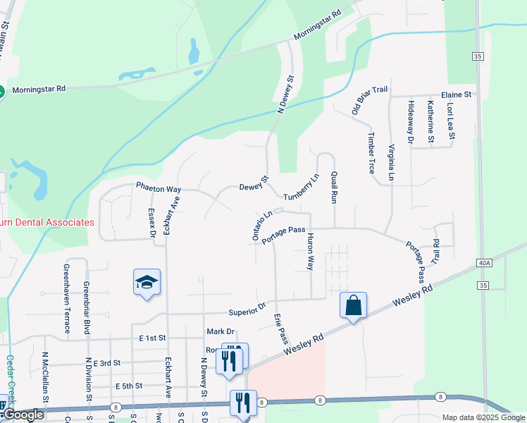 map of restaurants, bars, coffee shops, grocery stores, and more near 908 Ontario Lane in Auburn
