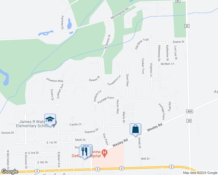 map of restaurants, bars, coffee shops, grocery stores, and more near 1000 Ontario Lane in Auburn