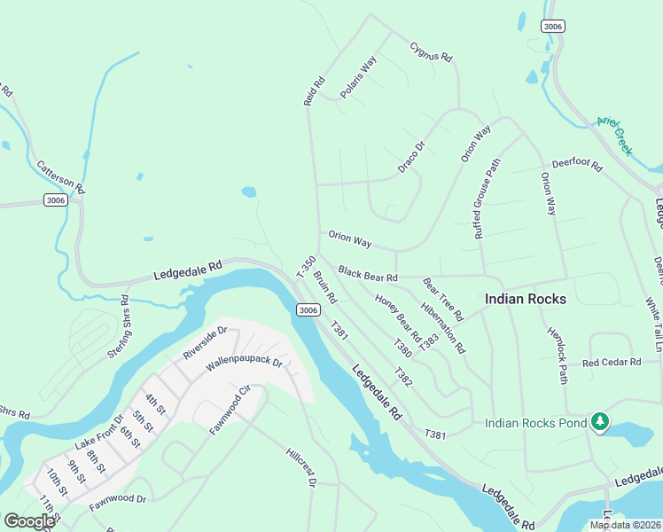 map of restaurants, bars, coffee shops, grocery stores, and more near 145-147 Bear Rock Road in Lake Ariel