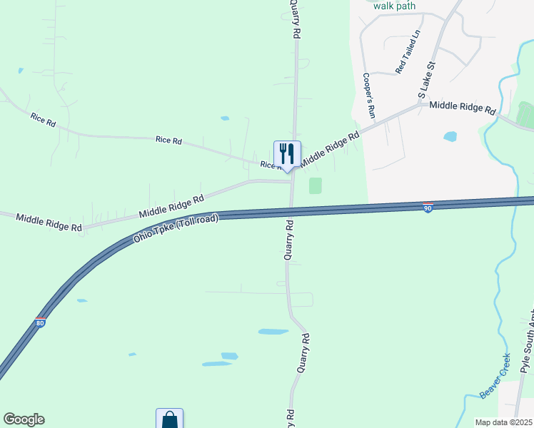 map of restaurants, bars, coffee shops, grocery stores, and more near 8150 Quarry Road in Amherst
