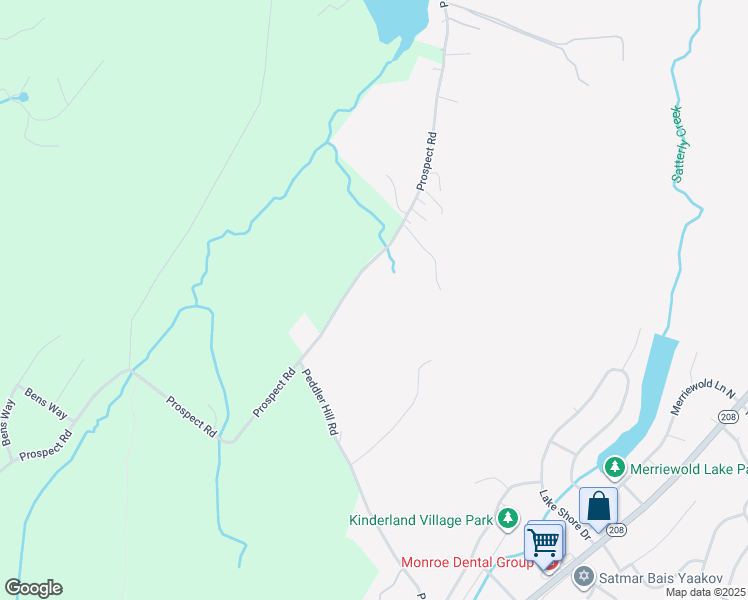 map of restaurants, bars, coffee shops, grocery stores, and more near 271 Prospect Road in Monroe