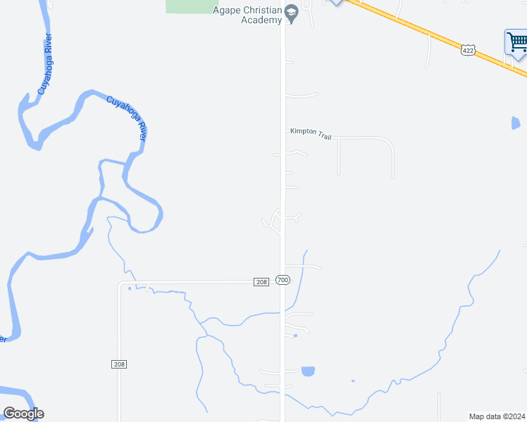 map of restaurants, bars, coffee shops, grocery stores, and more near 18122 Claridon Troy Road in Hiram