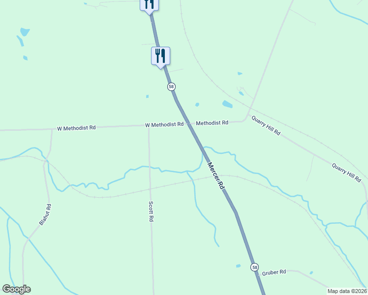 map of restaurants, bars, coffee shops, grocery stores, and more near 451 Mercer Road in Greenville