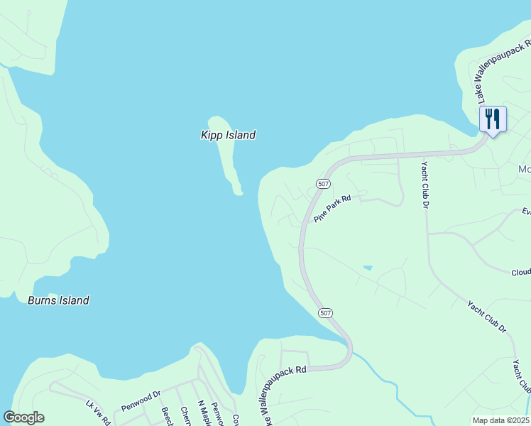 map of restaurants, bars, coffee shops, grocery stores, and more near Wallenpaupack Cottage Lane in Greentown