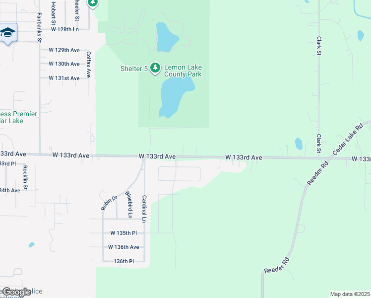 map of restaurants, bars, coffee shops, grocery stores, and more near 5706 West 133rd Avenue in Crown Point