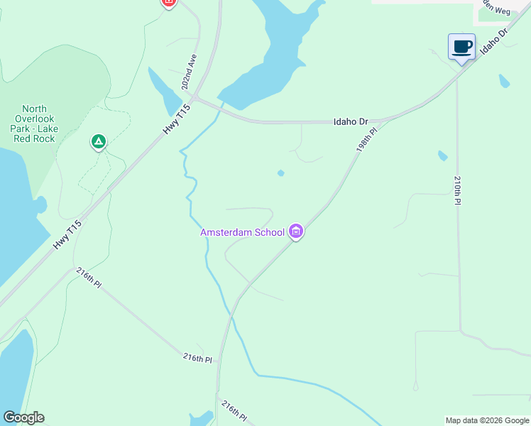 map of restaurants, bars, coffee shops, grocery stores, and more near 123 Timber Ridge Drive in Pella