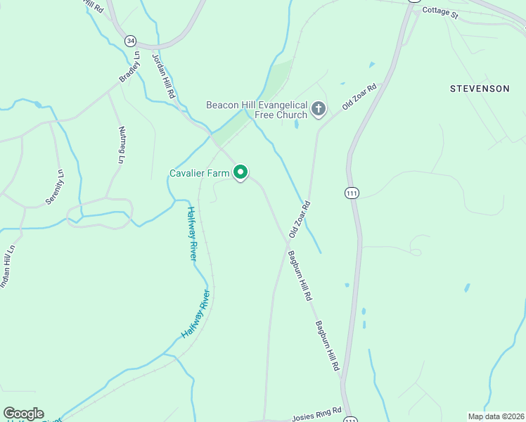 map of restaurants, bars, coffee shops, grocery stores, and more near 127 Bagburn Hill Road in Monroe