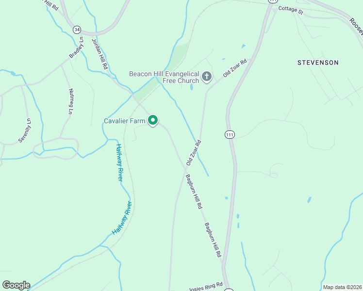 map of restaurants, bars, coffee shops, grocery stores, and more near 127 Bagburn Hill Road in Monroe