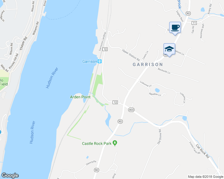 map of restaurants, bars, coffee shops, grocery stores, and more near 1017 New York 9D in Philipstown