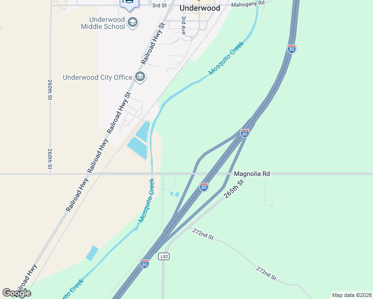 map of restaurants, bars, coffee shops, grocery stores, and more near in Underwood