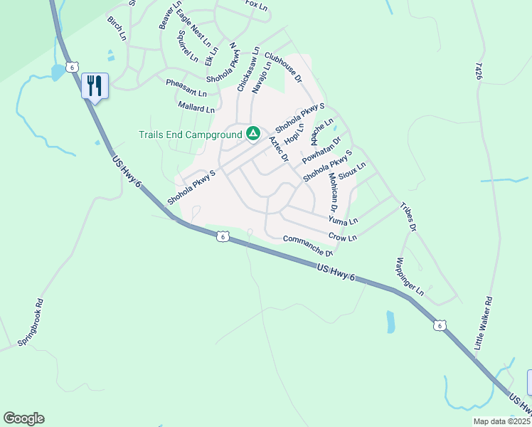 map of restaurants, bars, coffee shops, grocery stores, and more near 5502-5516 Comanche Dr in Pike