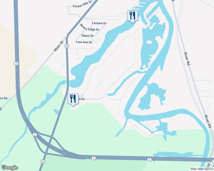 map of restaurants, bars, coffee shops, grocery stores, and more near 1232 Laguna Drive in Huron