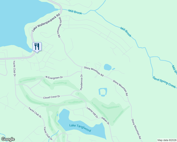 map of restaurants, bars, coffee shops, grocery stores, and more near 202 Shiny Mountain Court in Greentown
