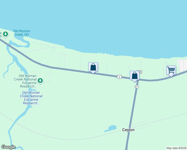 map of restaurants, bars, coffee shops, grocery stores, and more near 2902 Cleveland Road East in Huron