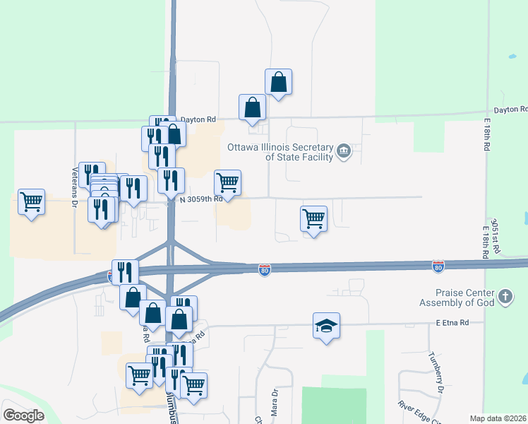 map of restaurants, bars, coffee shops, grocery stores, and more near in Ottawa