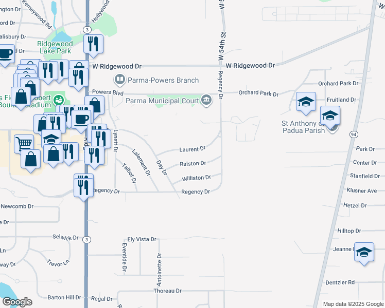 map of restaurants, bars, coffee shops, grocery stores, and more near in Parma