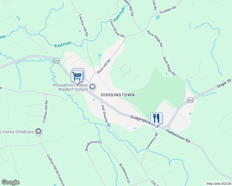 map of restaurants, bars, coffee shops, grocery stores, and more near in Newtown