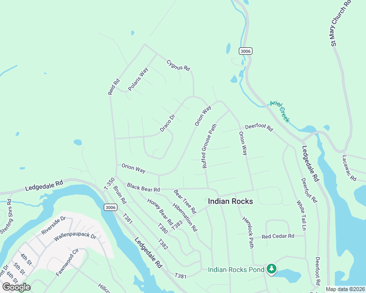 map of restaurants, bars, coffee shops, grocery stores, and more near 79 Orion Way in Lake Ariel
