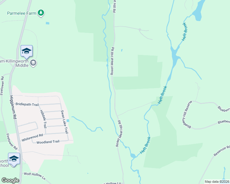 map of restaurants, bars, coffee shops, grocery stores, and more near 395 Roast Meat Hill Rd in Killingworth