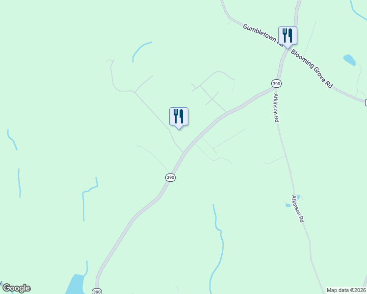 map of restaurants, bars, coffee shops, grocery stores, and more near 841 Highway 390 in Greentown