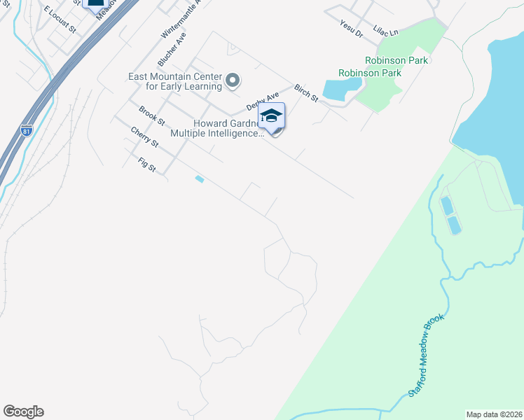 map of restaurants, bars, coffee shops, grocery stores, and more near 1708 Cherry Street in Scranton