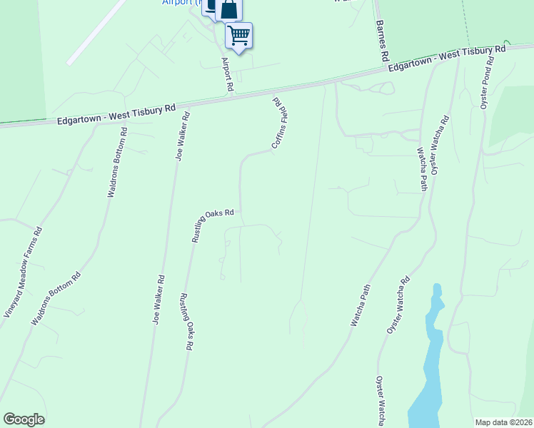 map of restaurants, bars, coffee shops, grocery stores, and more near 19 Coffins Field Road in Edgartown