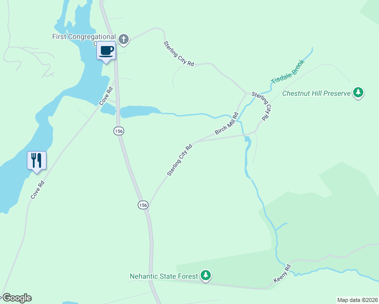map of restaurants, bars, coffee shops, grocery stores, and more near 120 Sterling City Road in Lyme