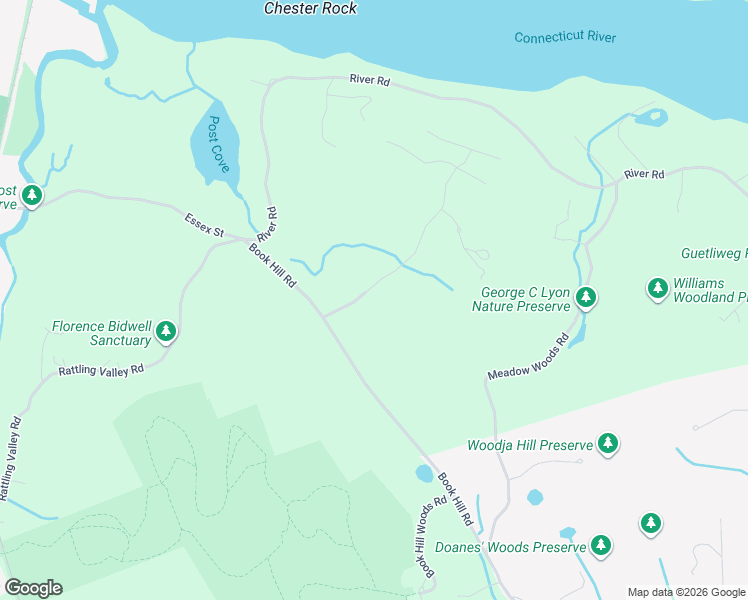 map of restaurants, bars, coffee shops, grocery stores, and more near 24 Long Hill Road in Deep River