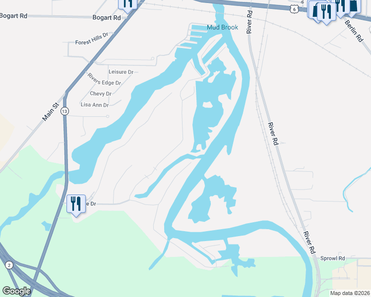 map of restaurants, bars, coffee shops, grocery stores, and more near 1122 Laguna Drive in Huron