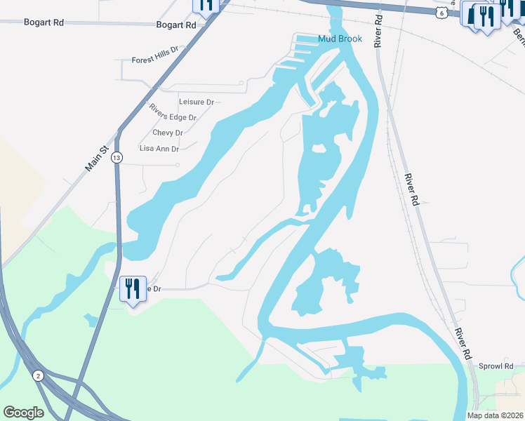 map of restaurants, bars, coffee shops, grocery stores, and more near 1125 Laguna Drive in Huron