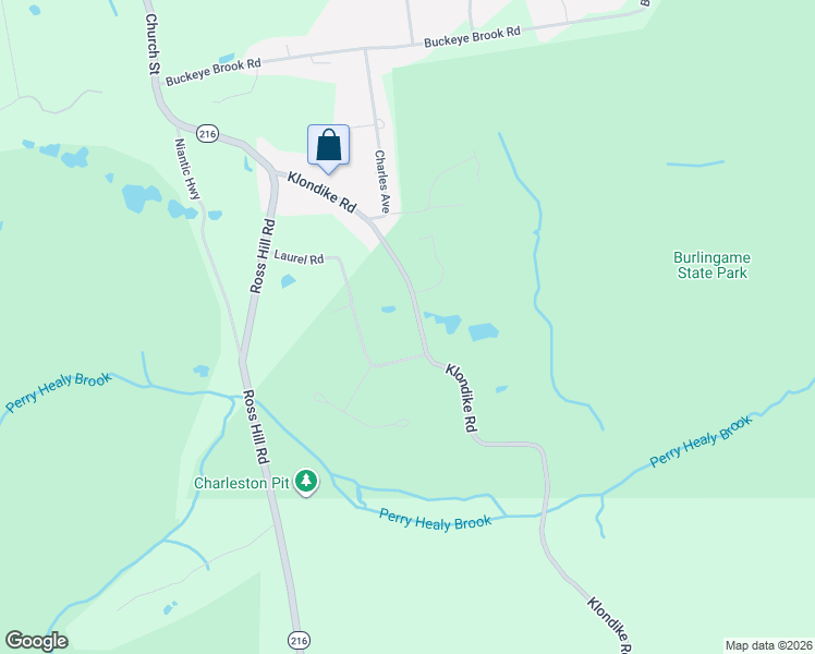 map of restaurants, bars, coffee shops, grocery stores, and more near 458 Klondike Road in Charlestown