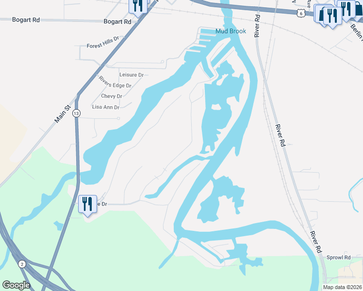map of restaurants, bars, coffee shops, grocery stores, and more near 1125 Laguna Dr in Huron