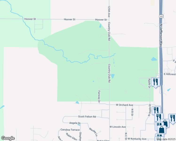 map of restaurants, bars, coffee shops, grocery stores, and more near 809 West Scenic Valley Drive in Indianola