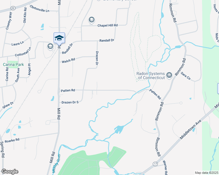 map of restaurants, bars, coffee shops, grocery stores, and more near 80 Patten Road in North Haven