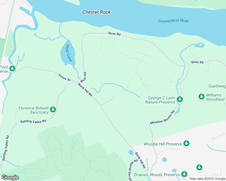 map of restaurants, bars, coffee shops, grocery stores, and more near 27 Long Hill Road in Deep River