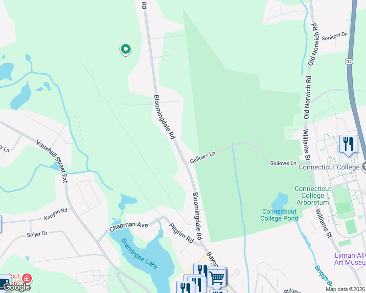 map of restaurants, bars, coffee shops, grocery stores, and more near 69 Bloomingdale Road in Quaker Hill