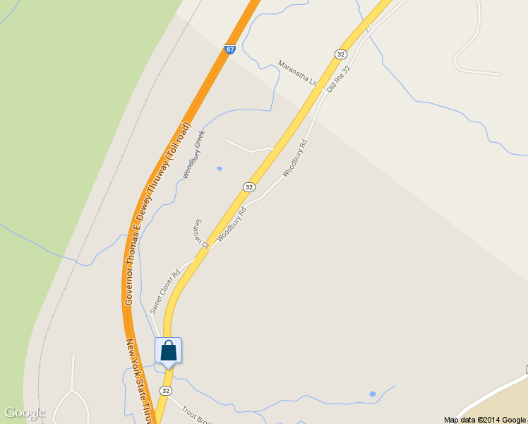 map of restaurants, bars, coffee shops, grocery stores, and more near 40 Woodbury Road in Highland Mills