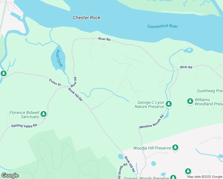 map of restaurants, bars, coffee shops, grocery stores, and more near 27 Long Hill Road in Deep River