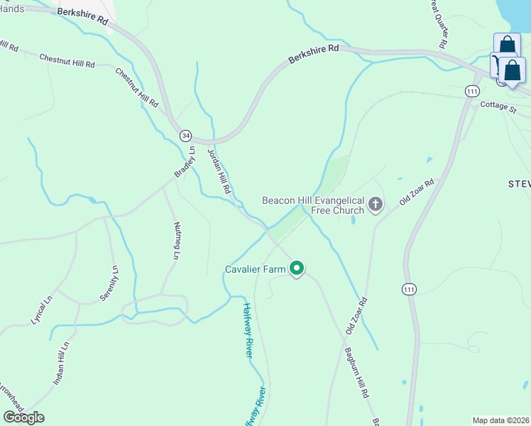 map of restaurants, bars, coffee shops, grocery stores, and more near 13 Jordan Hill Road in Newtown