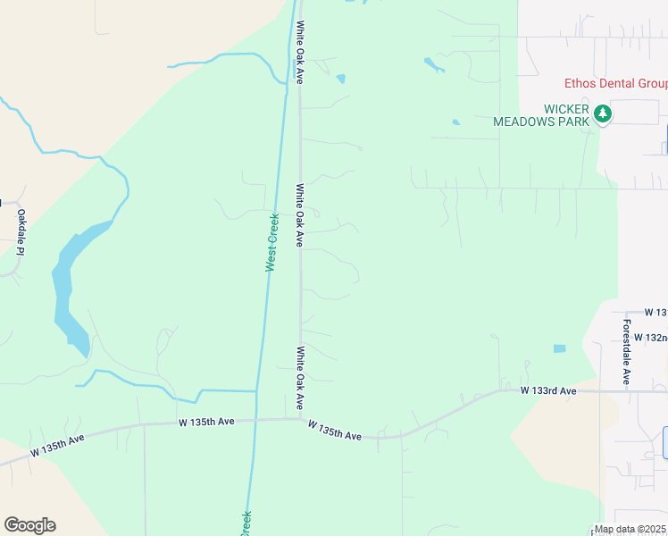 map of restaurants, bars, coffee shops, grocery stores, and more near 13251 White Oak Avenue in Cedar Lake