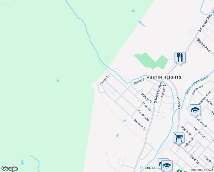 map of restaurants, bars, coffee shops, grocery stores, and more near 1286 Franklin Street in Old Forge