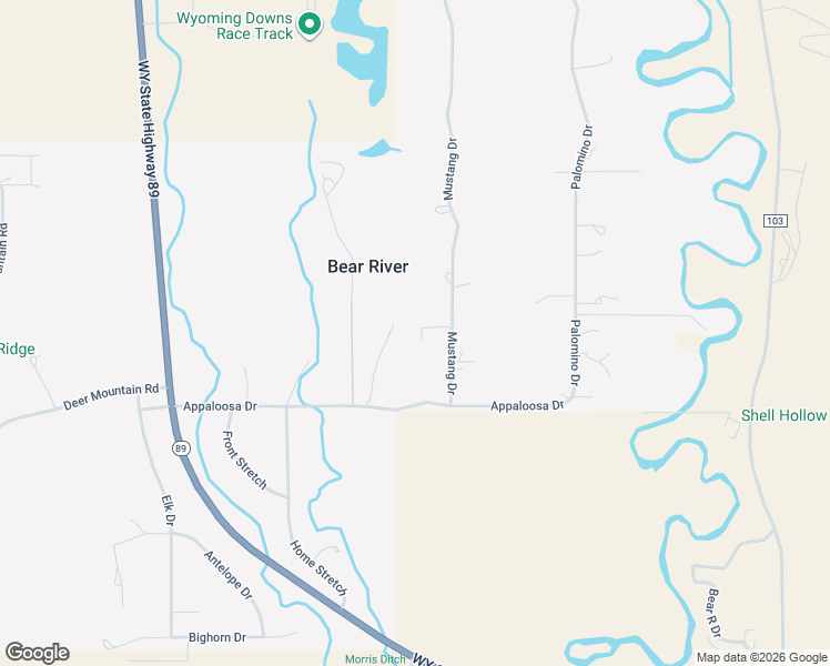 map of restaurants, bars, coffee shops, grocery stores, and more near 141 Mustang Drive in Bear River