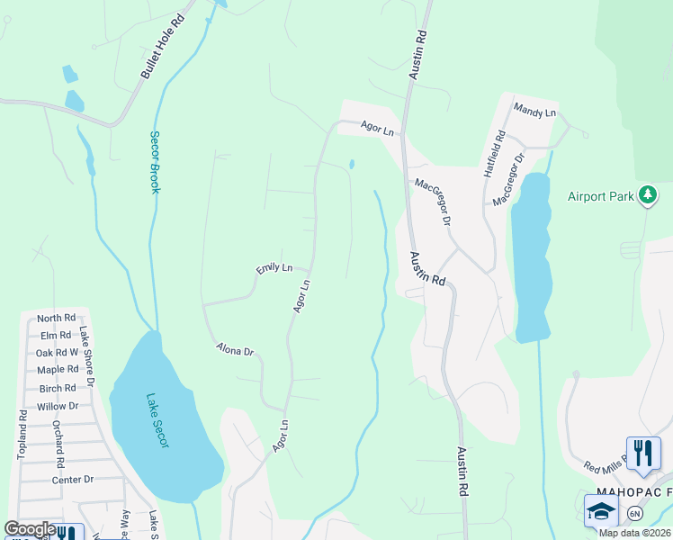 map of restaurants, bars, coffee shops, grocery stores, and more near 67 Jennifer Lane in Mahopac