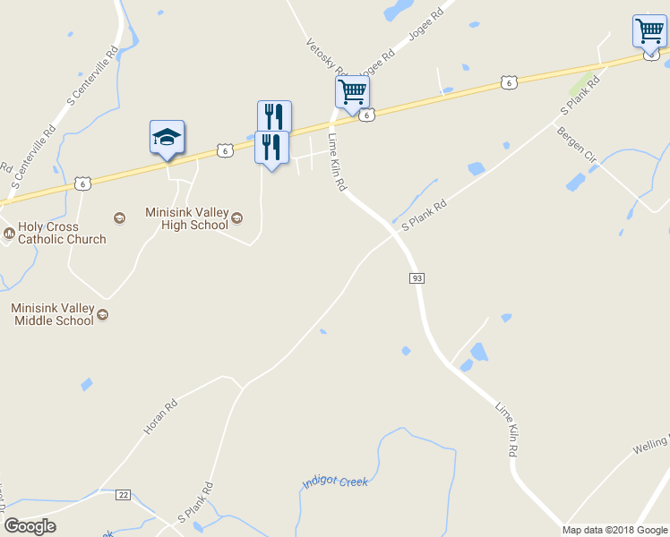 map of restaurants, bars, coffee shops, grocery stores, and more near 849 South Plank Road in Slate Hill